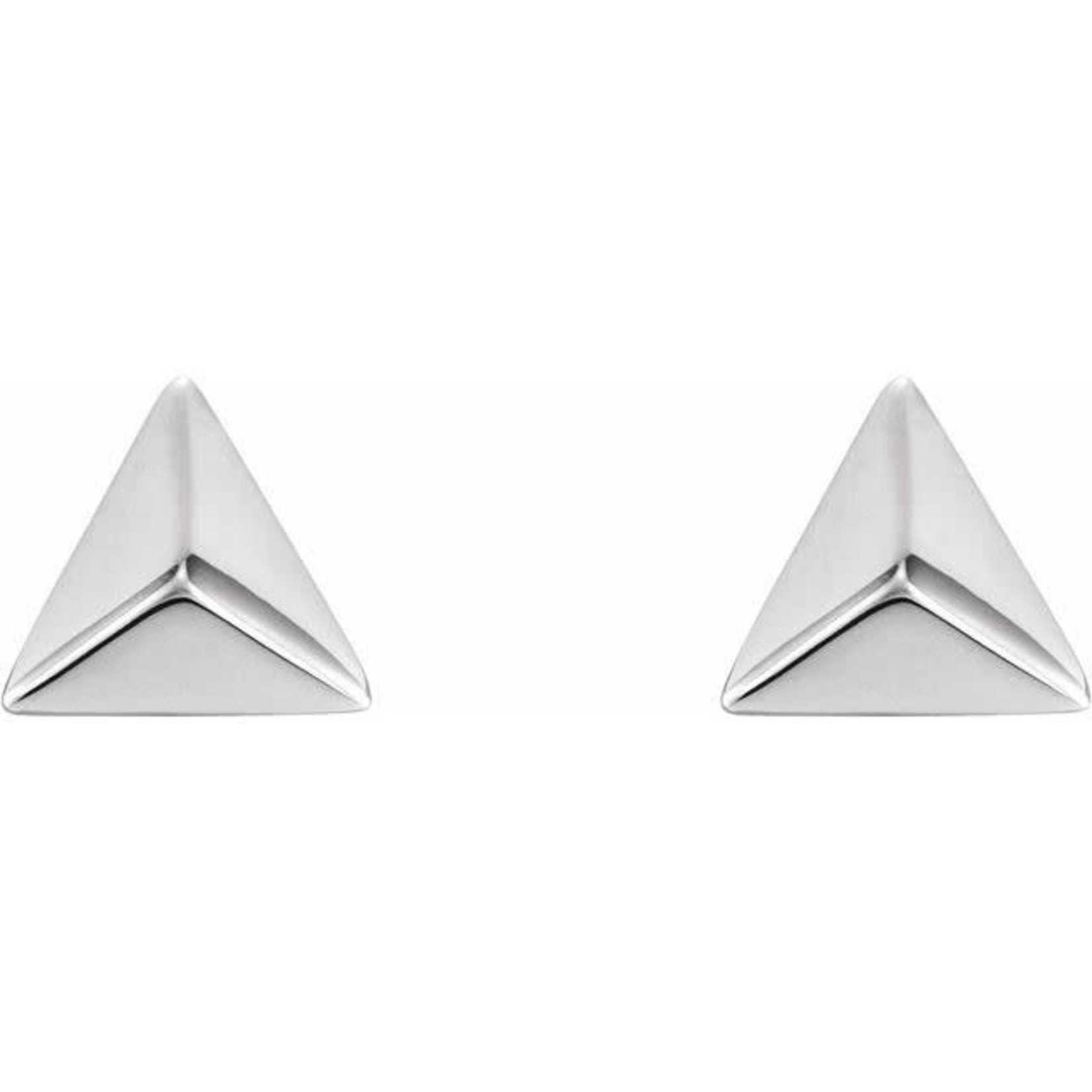 Sterling Silver Mini Pyramid Stud Earrings