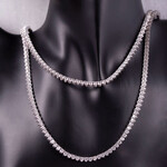 14K White Gold 27ctw Diamond Eternity Necklace 36"