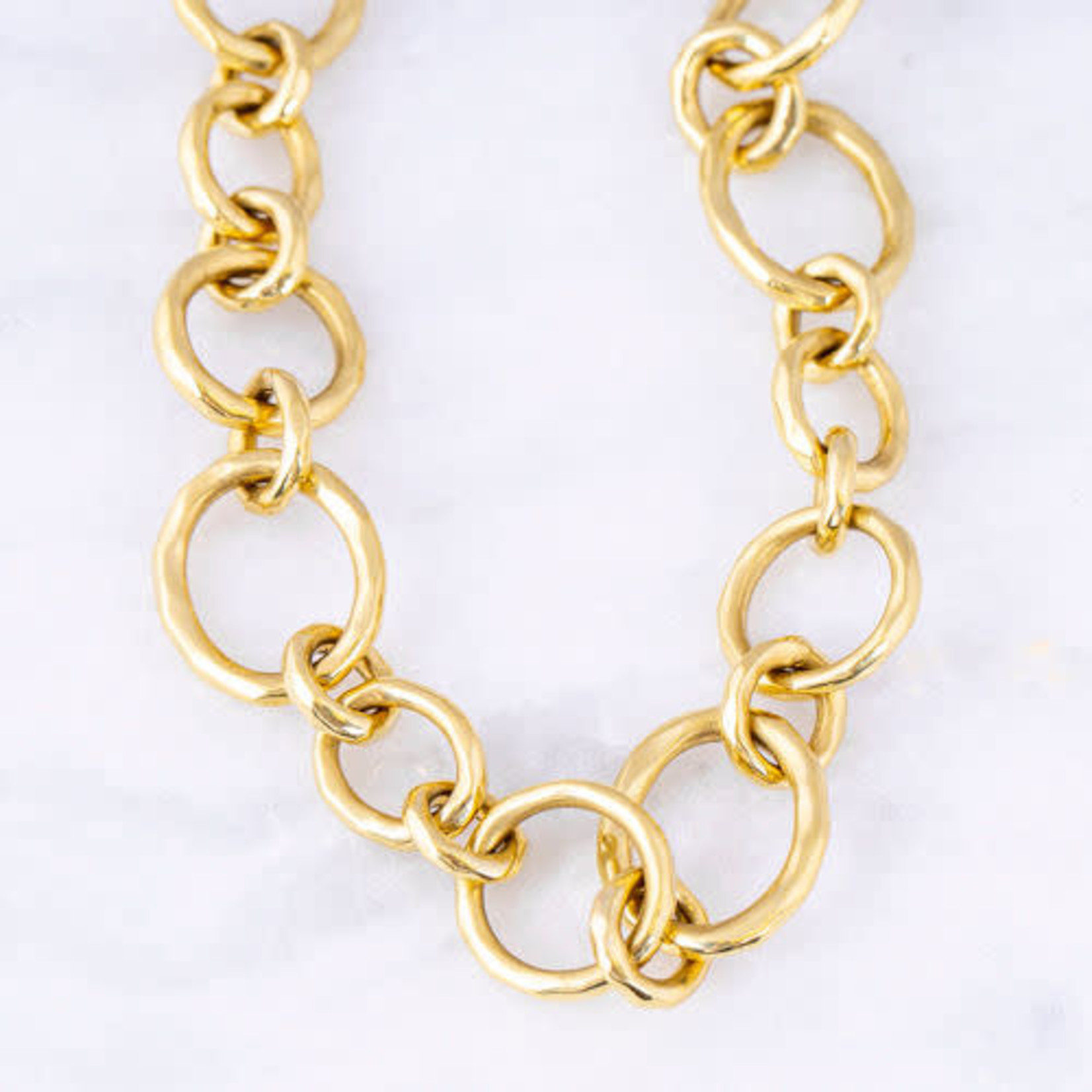 18K Yellow Gold Chainlink 17.5" Necklace