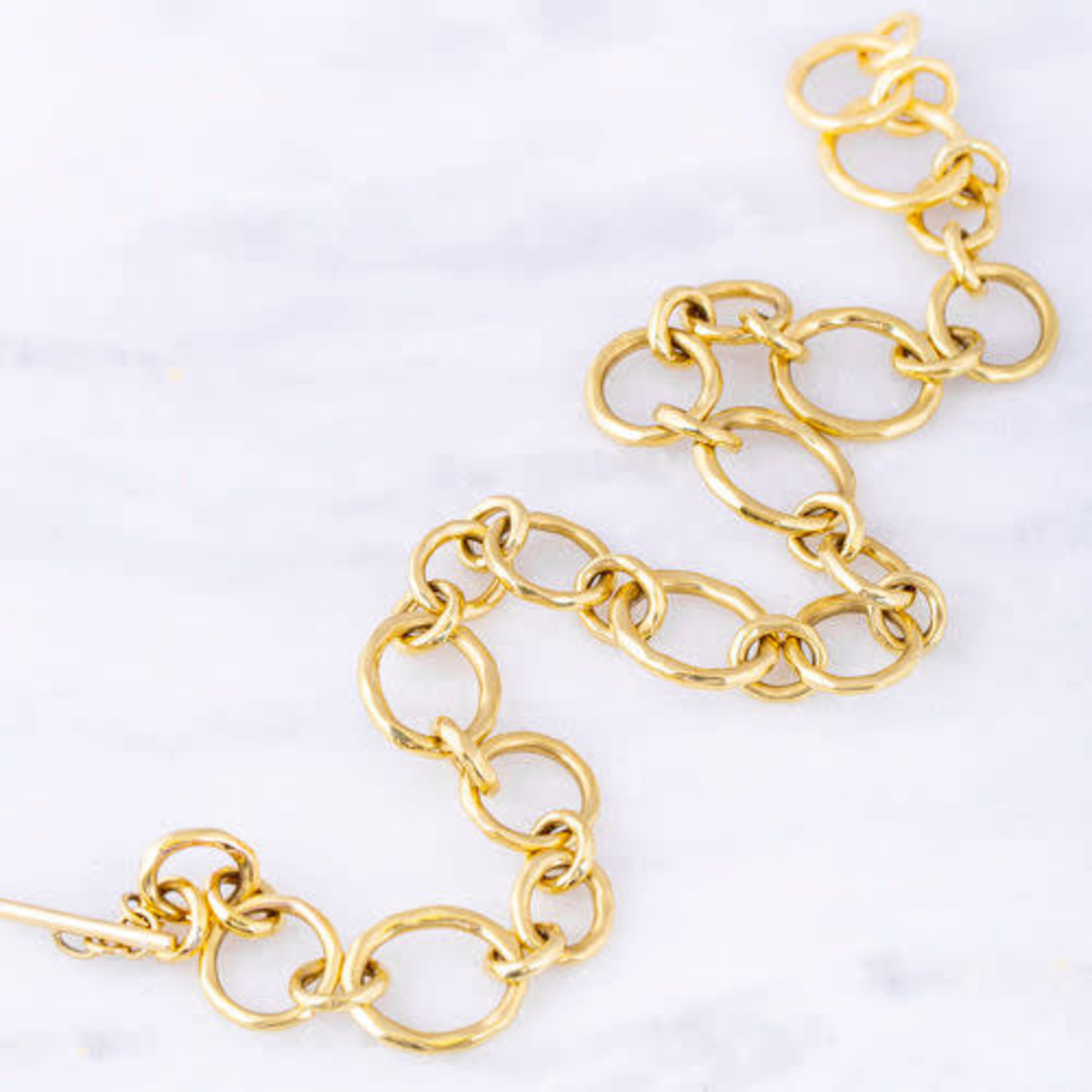 18K Yellow Gold Chainlink 17.5" Necklace