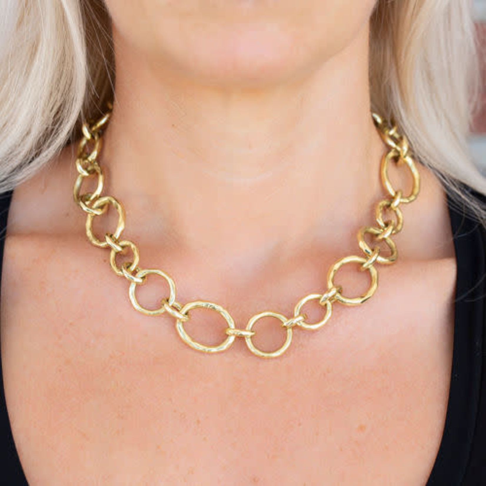 18K Yellow Gold Chainlink 17.5" Necklace