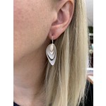 Sterling Silver 70's Wallpaper Layered Wire Earrings