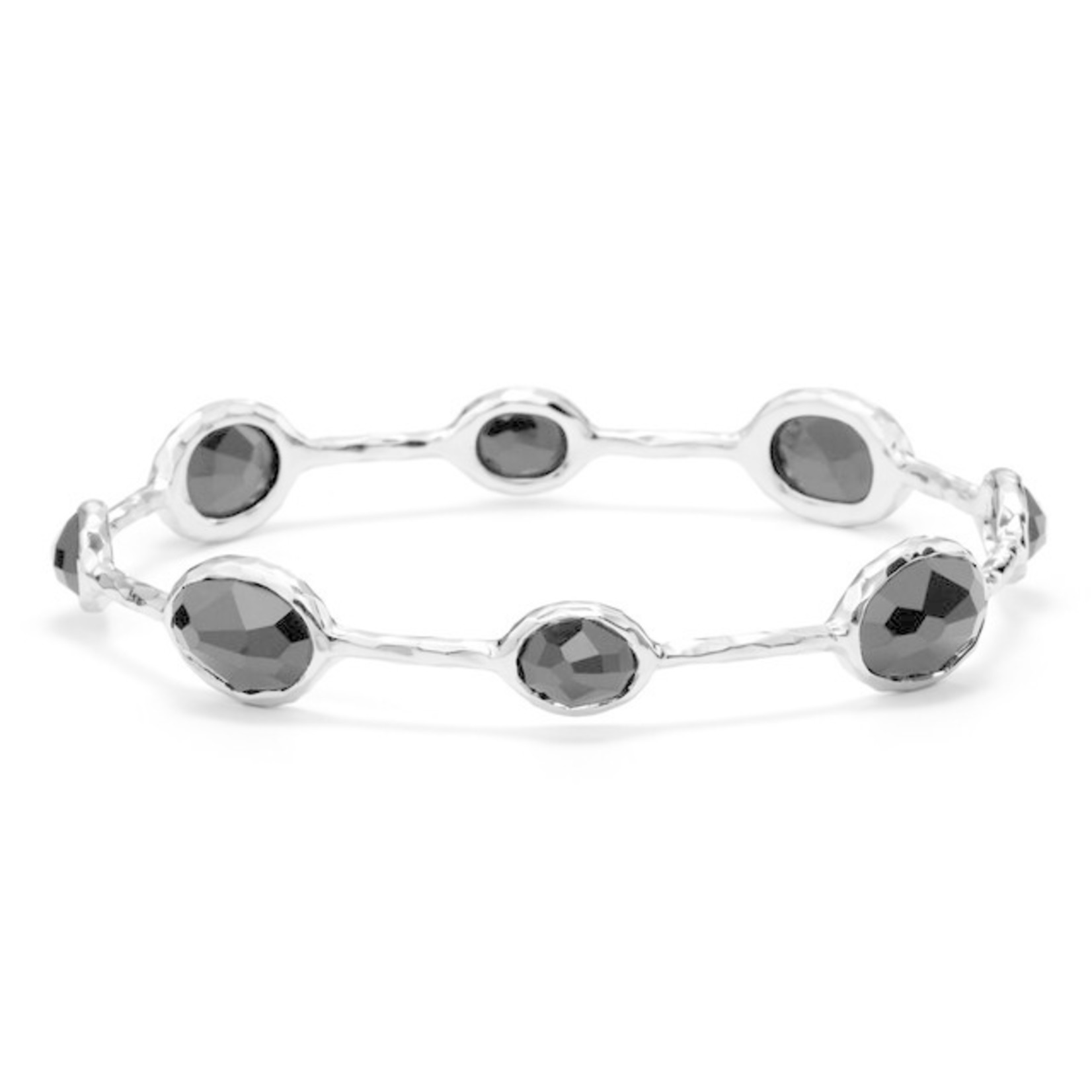 Sterling Silver Mother of Onyx 8 Stone Bangle