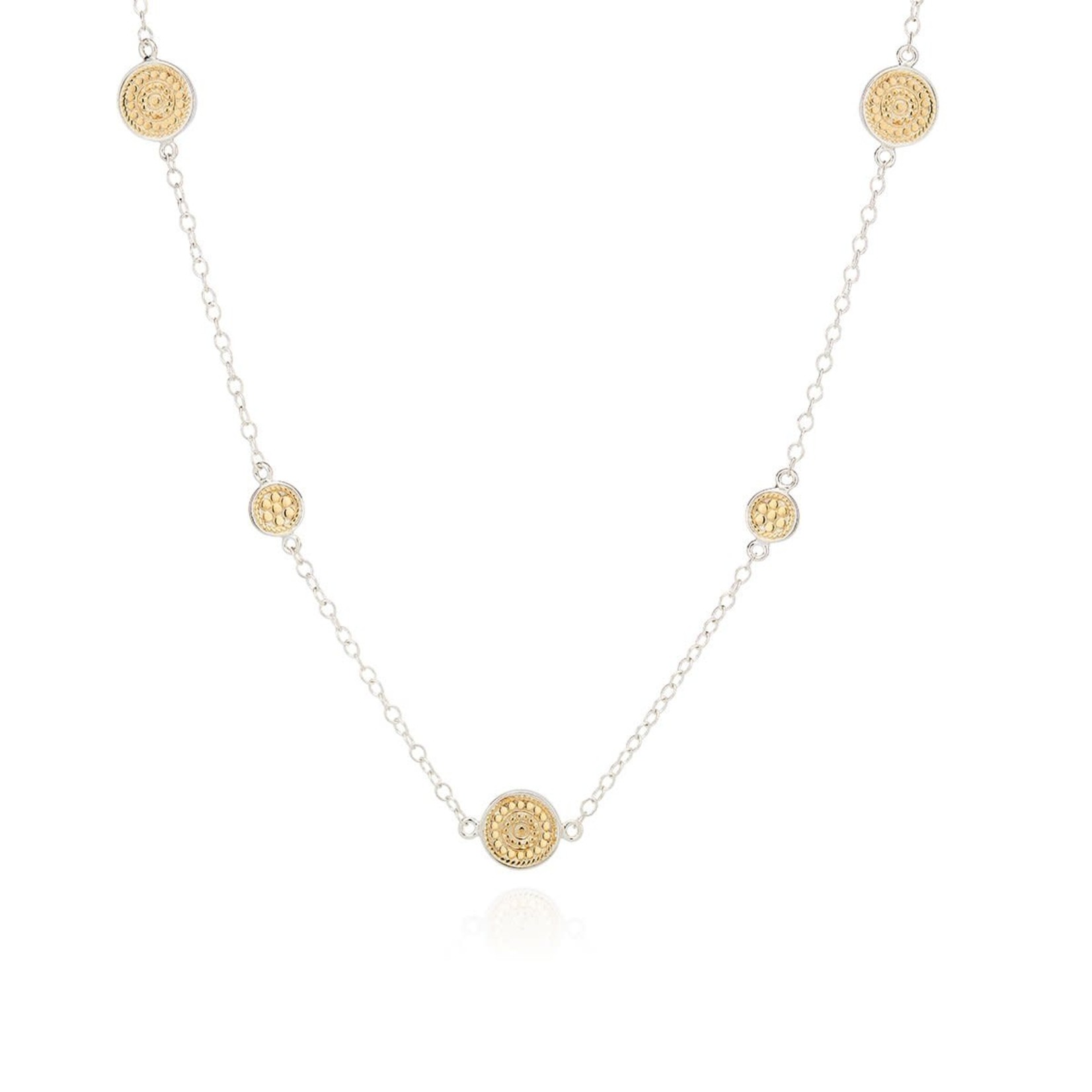 Sterling Silver & 18K Yellow Gold Classic Long Station Necklace