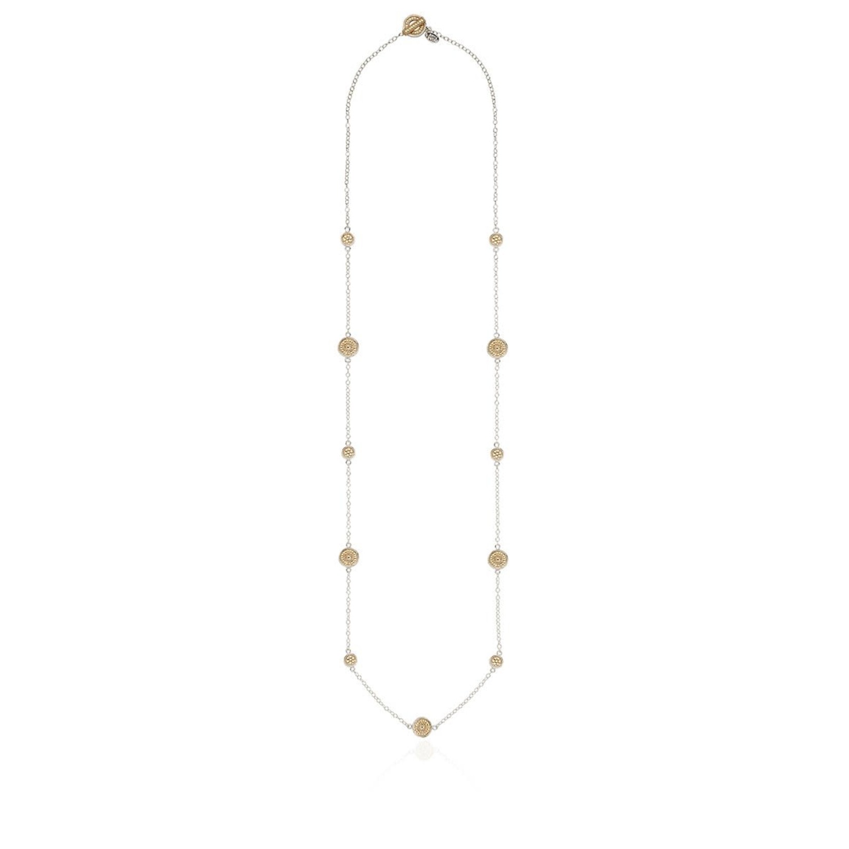Sterling Silver & 18K Yellow Gold Classic Long Station Necklace