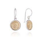 Sterling Silver & 18K Yellow Gold Classic Dish Drop Earring