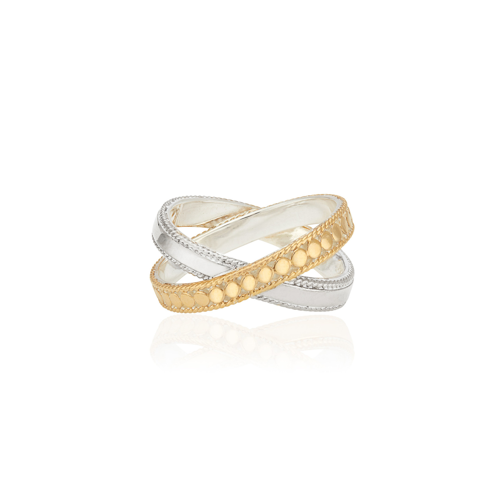 Sterling Silver & 18KY Gold Classic Mixed Metal Ring