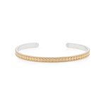Sterling Silver  and 18KY Gold Classic Stacking Cuff