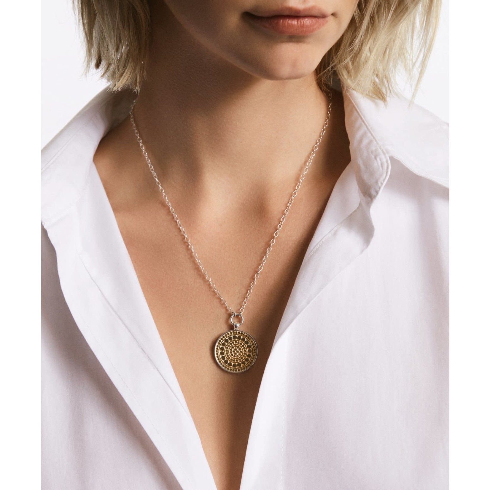 Sterling Silver and 18K Yellow Gold Necklace