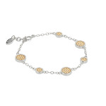 Sterling Silver & 18K Yellow Gold Classic Station Bracelet