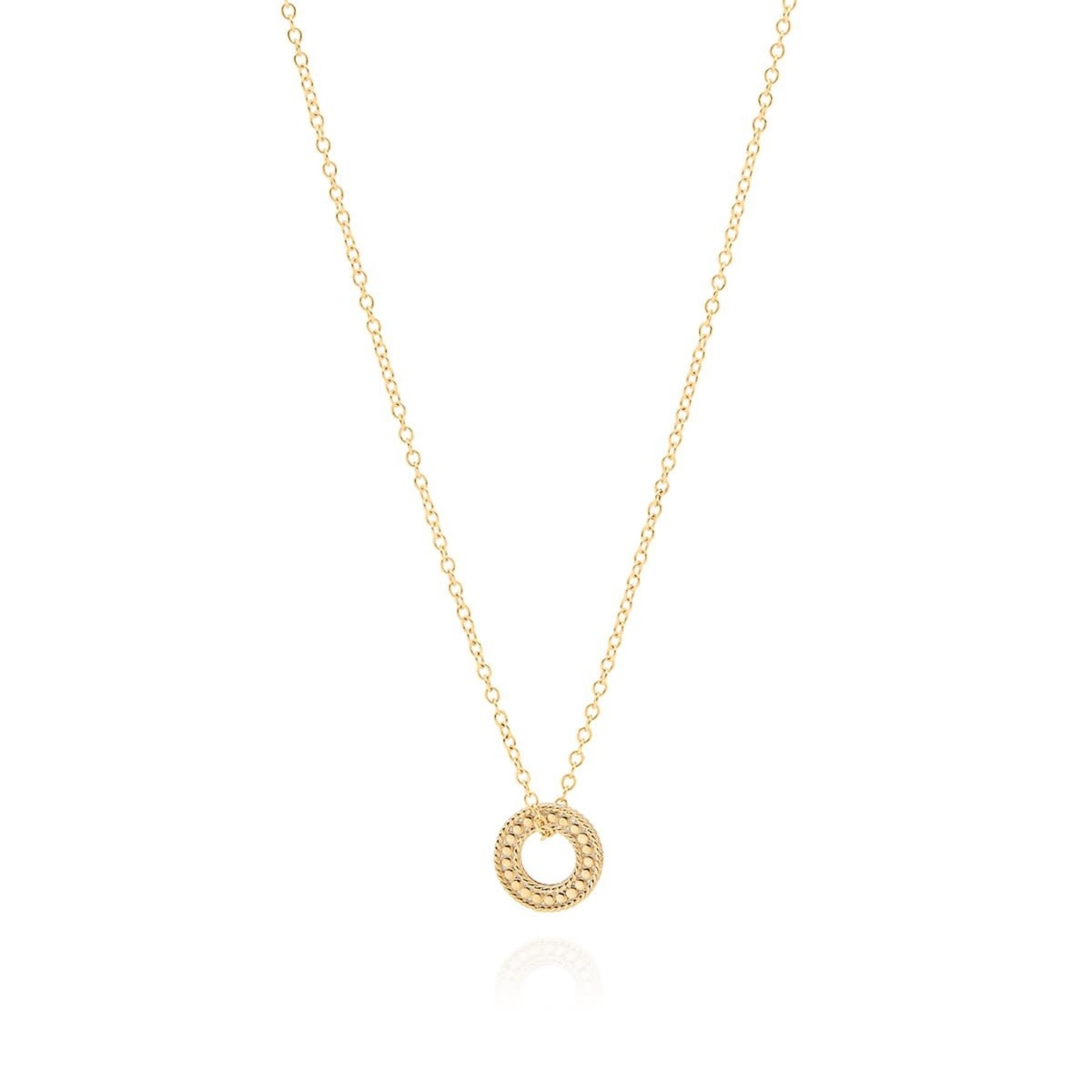 18KY Gold & Sterling Silver Circle of Life Necklace