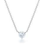 14K White Gold Diamond 0.53ct Martini Solitaire Pendant