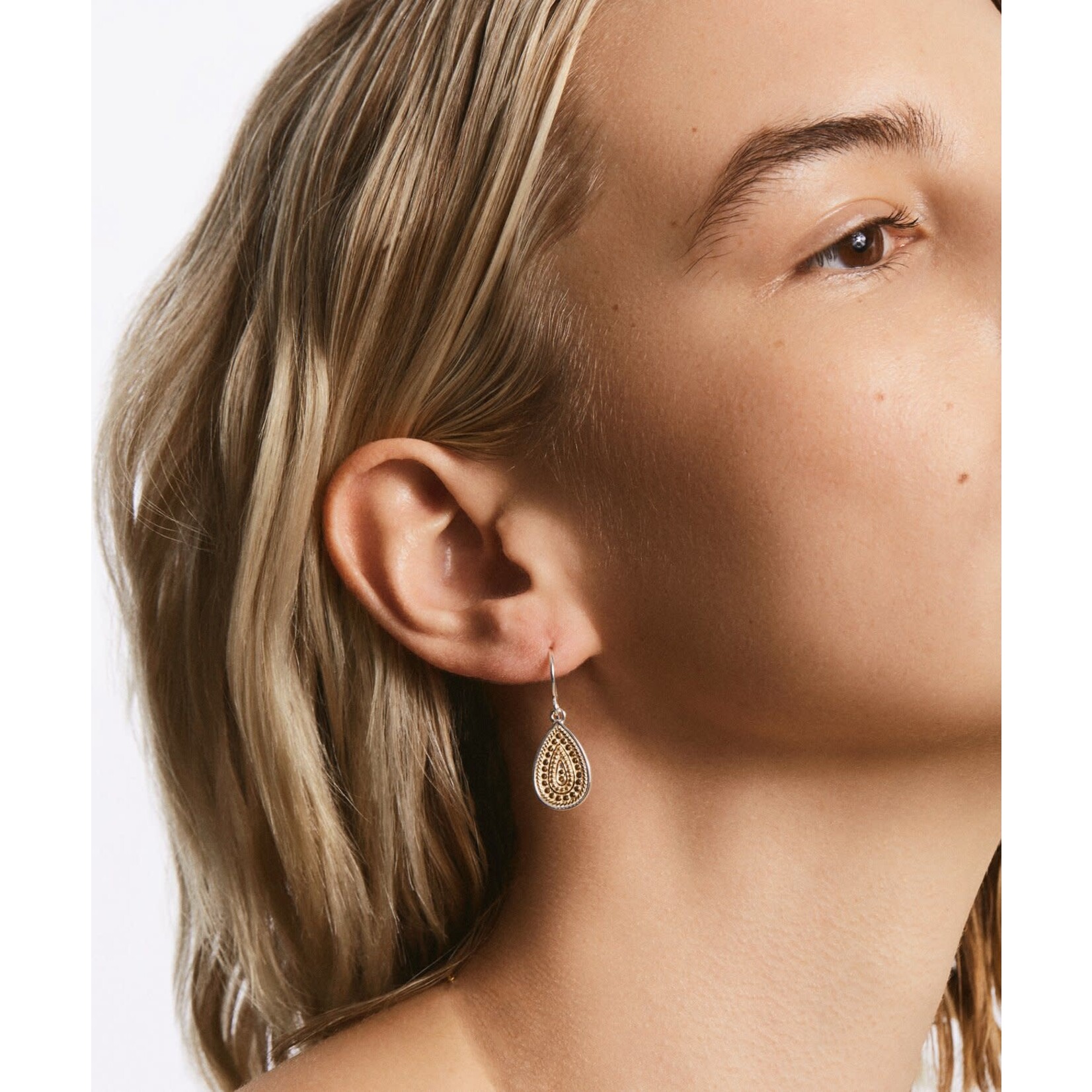 Sterling Silver & 18K Yellow Gold Classic Teardrop Earrings
