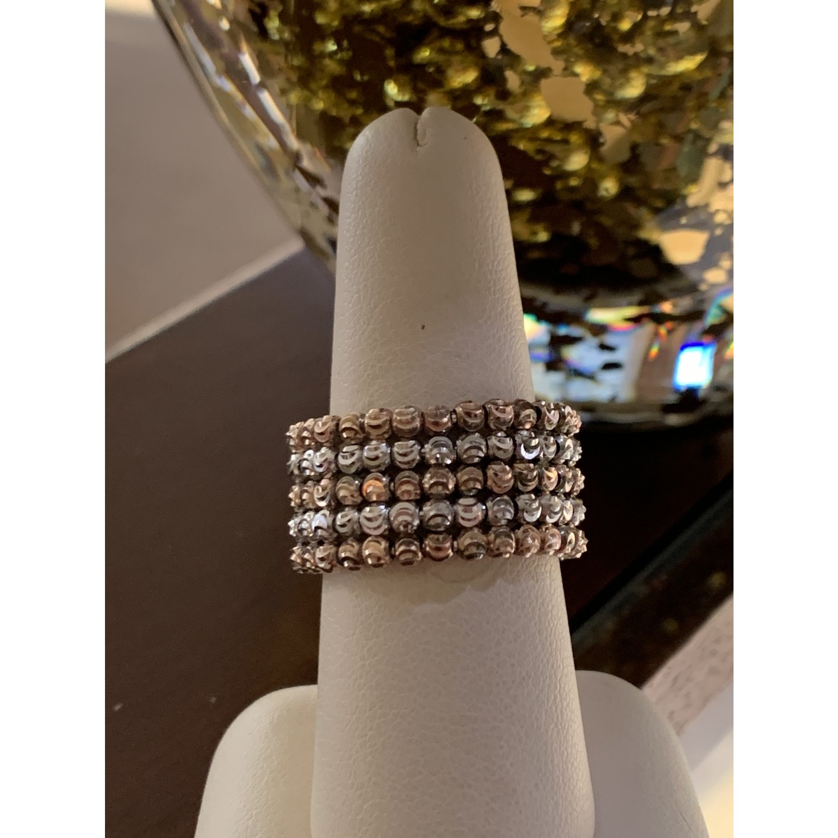 Sterling Silver & 18K Rose Gold Flexible Band