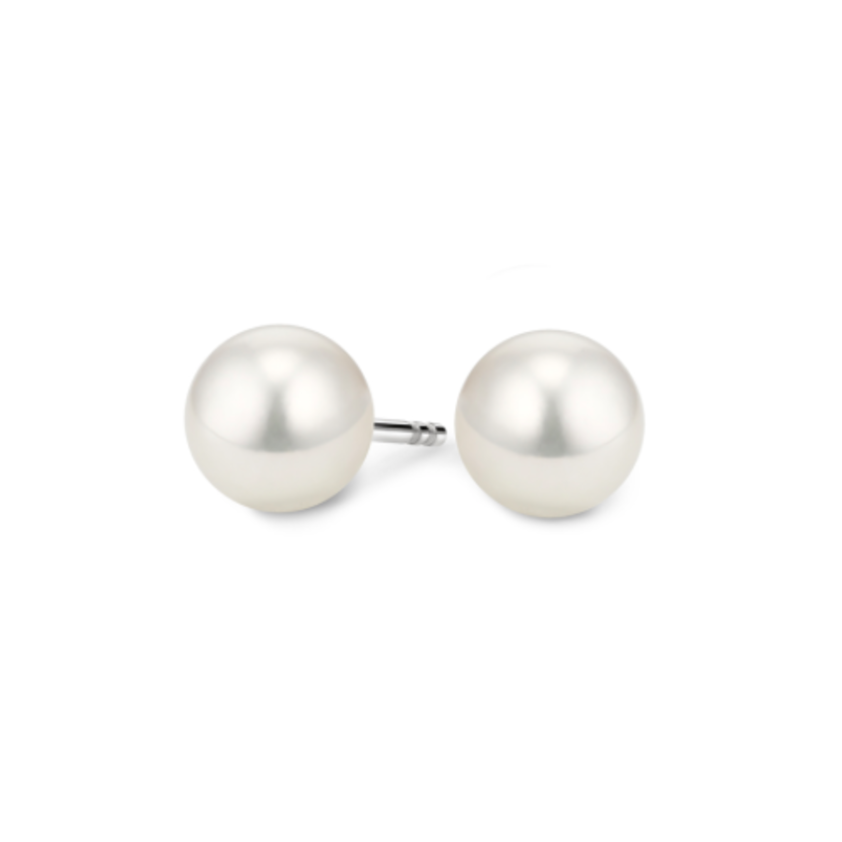 14KW Gold 10.5mm Akoya Cultured Pearl Studs