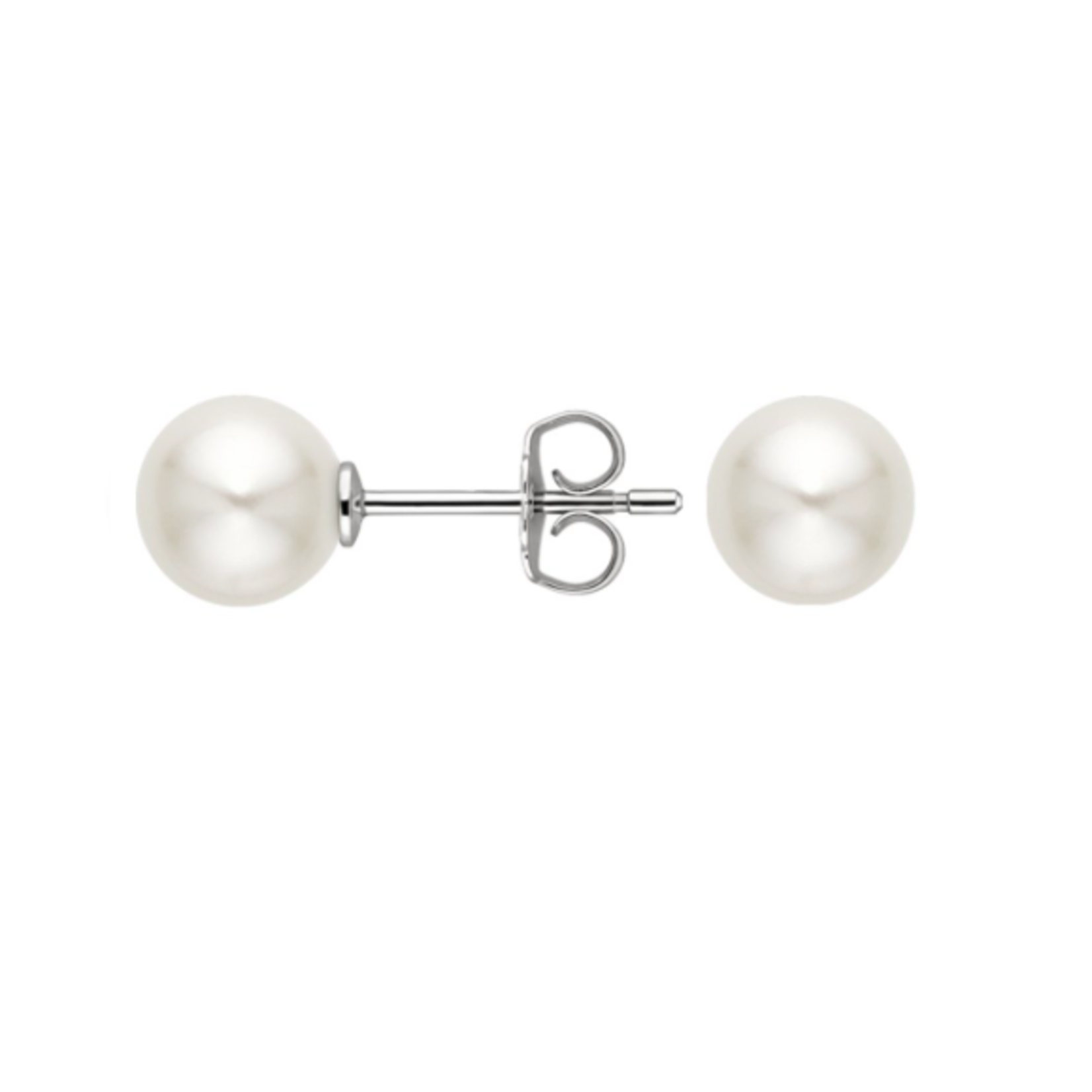 14KW Gold 10.5mm Akoya Cultured Pearl Studs