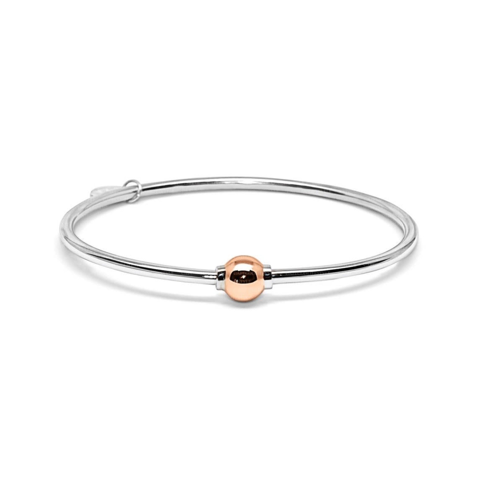 Sterling Silver & 14K Rose Gold Cape Cod Bracelet