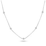 Sterling Silver 1/4 Carat Diamond by the Yard Necklace