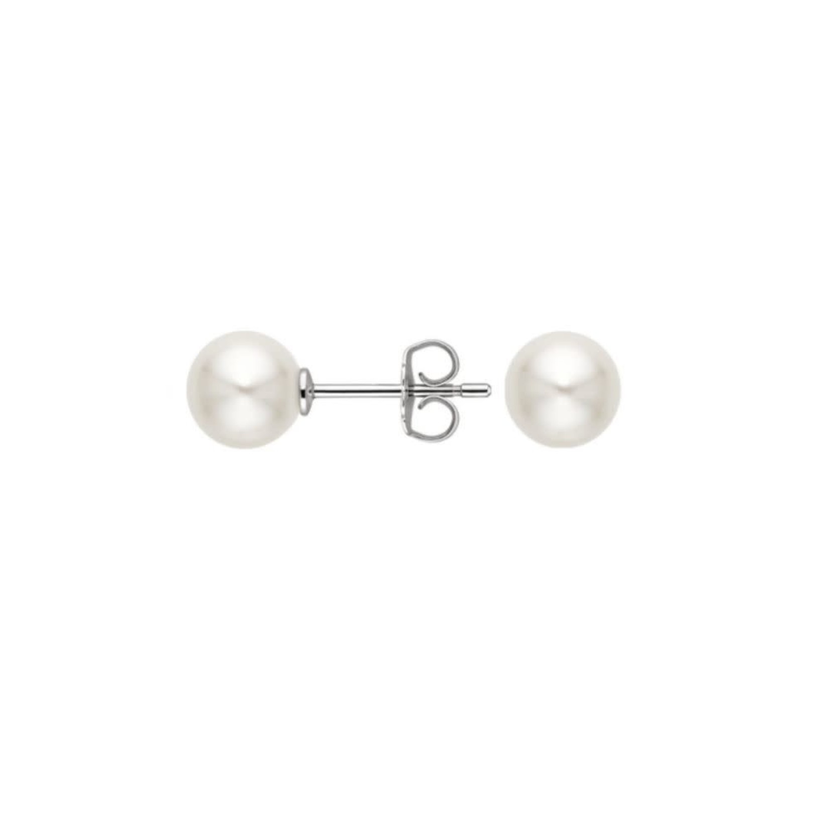14KW Gold Akoya Cultured 6.5mm Pearl Studs