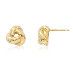 14K Yellow Gold 8mm Love Knot Stud