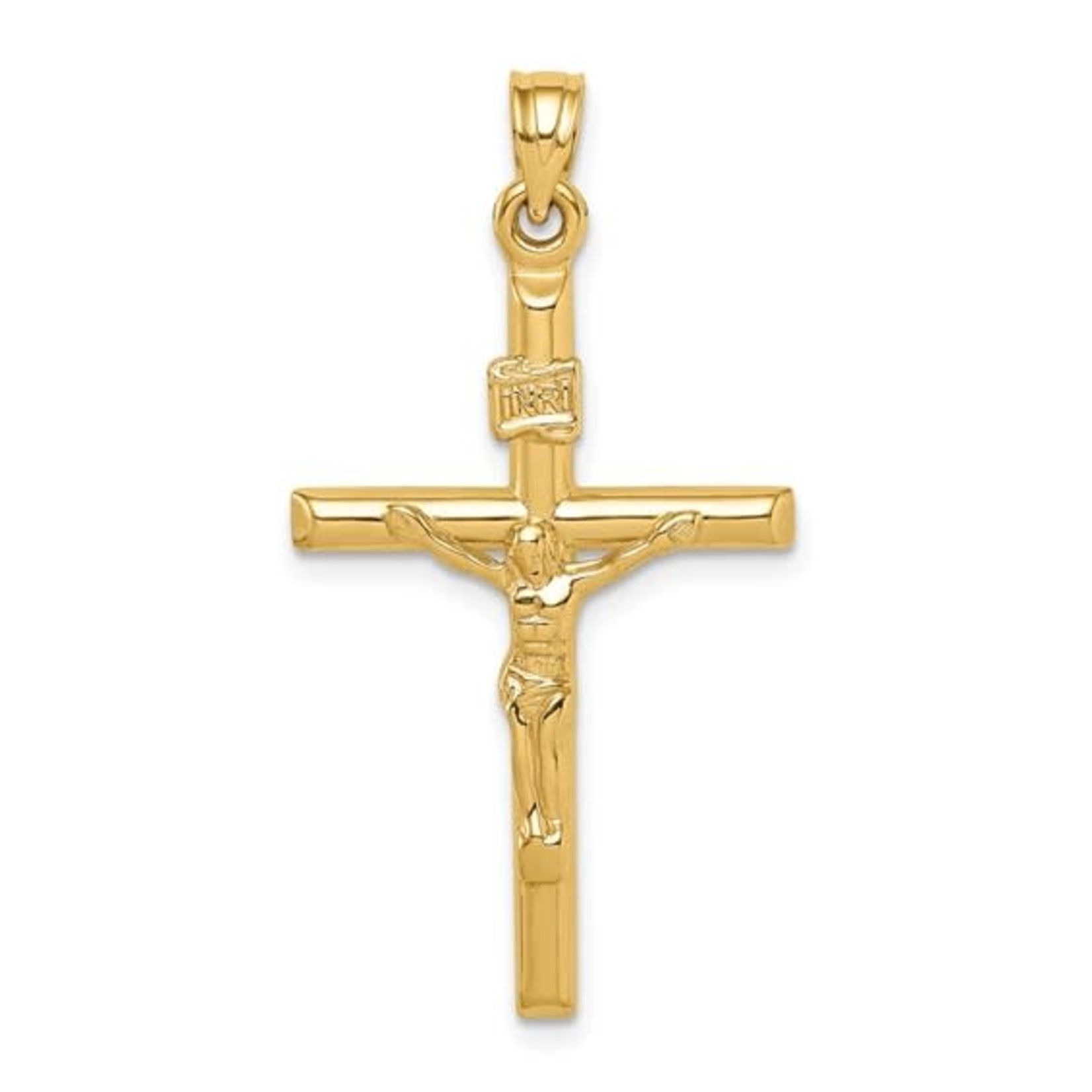 14K Yellow Gold Crucifix Pendant