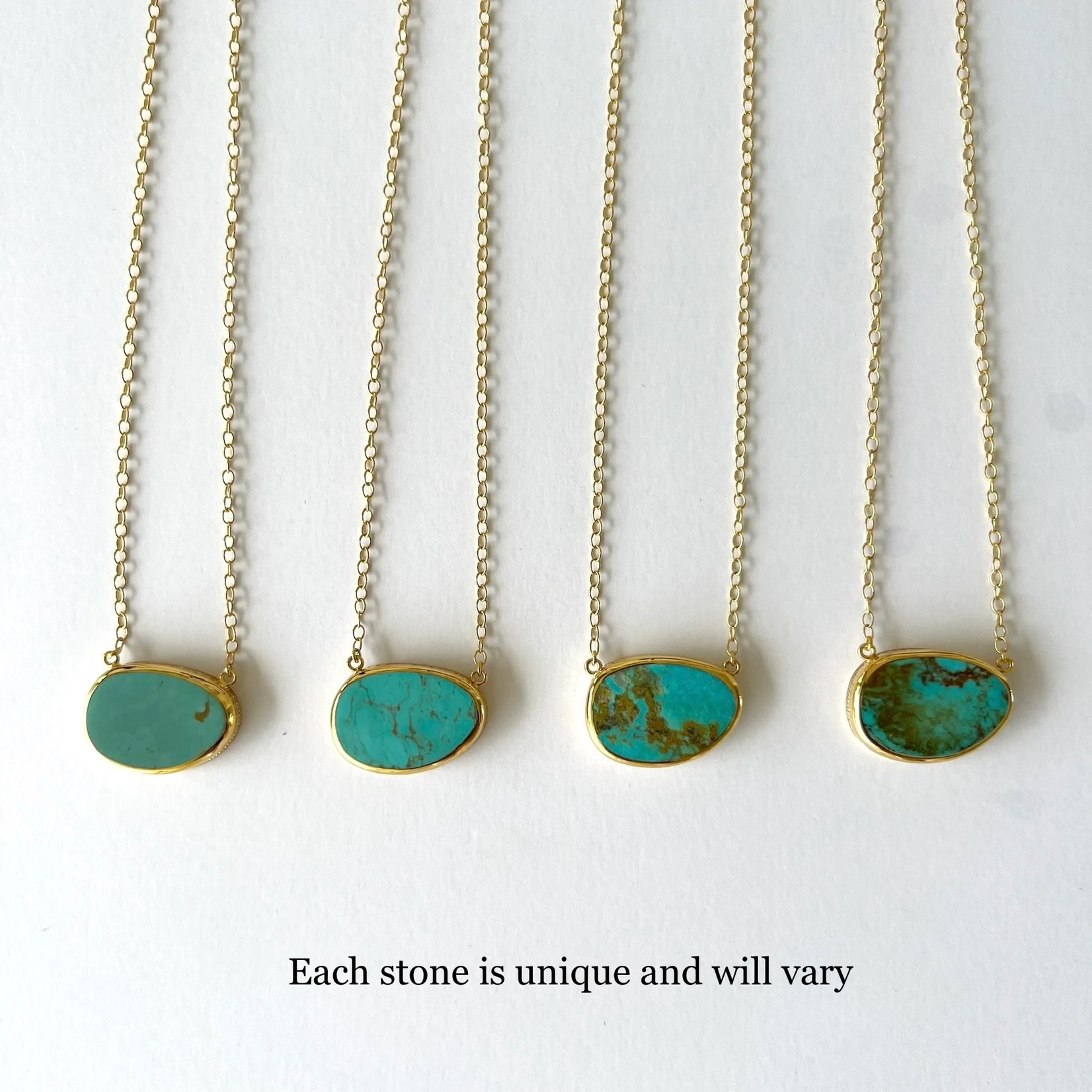 18K Over Sterling Silver Turquoise Necklace