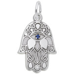 Sterling Silver Hamsa Pendant Charm