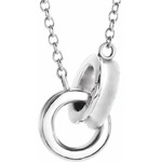 Sterling Silver Interlocking Rings Pendant