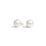 14KY Gold 9.5mm Akoya Cultured Pearl Studs