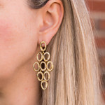 18K Yellow Gold Diamond 2.66ctw Cascade Red Carpet Earrings