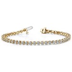 14K Yellow Gold Lab Grown Diamond 3.52ctw Tennis Bracelet