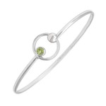 Sterling Silver Peridot Bangle