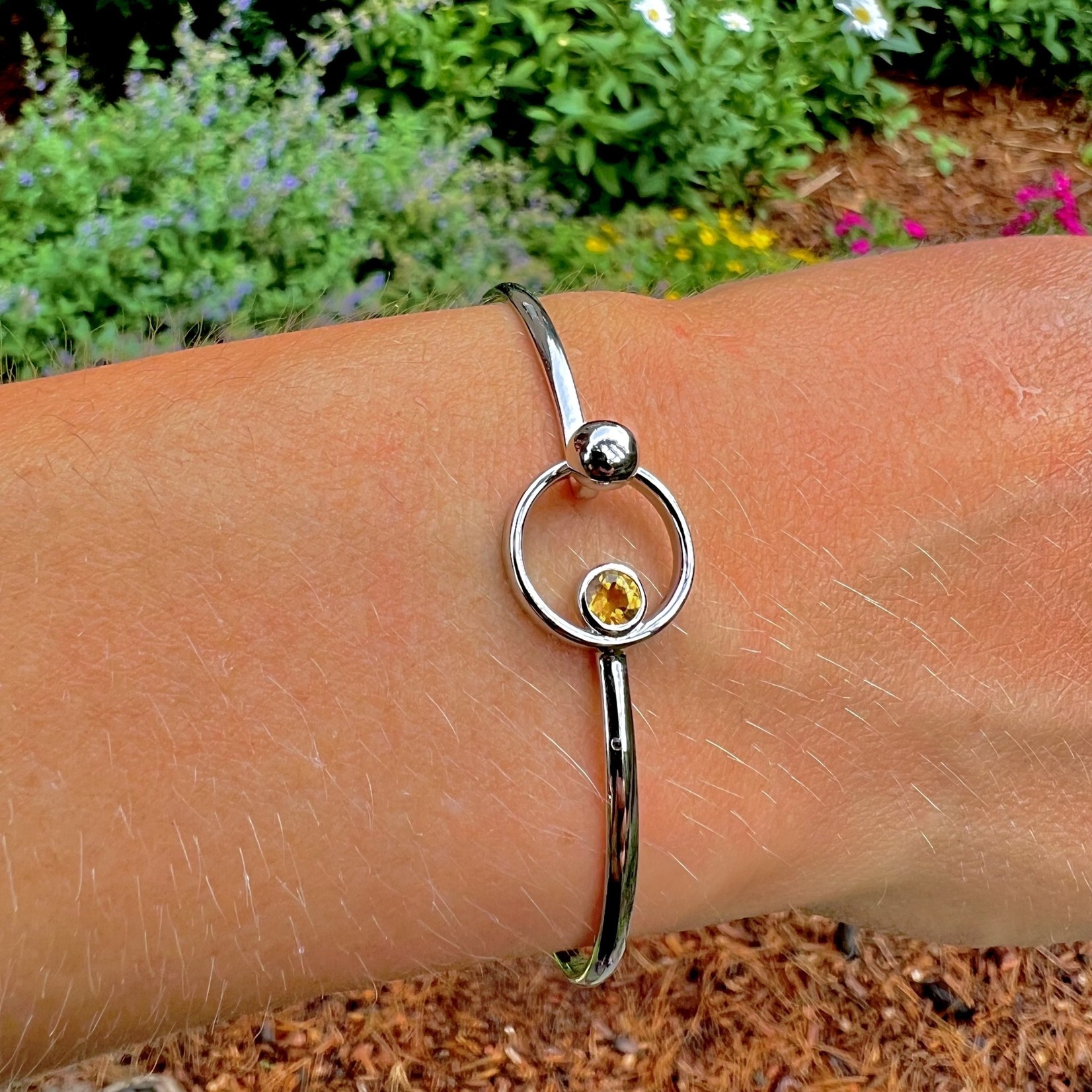 Sterling Silver Citrine Bangle