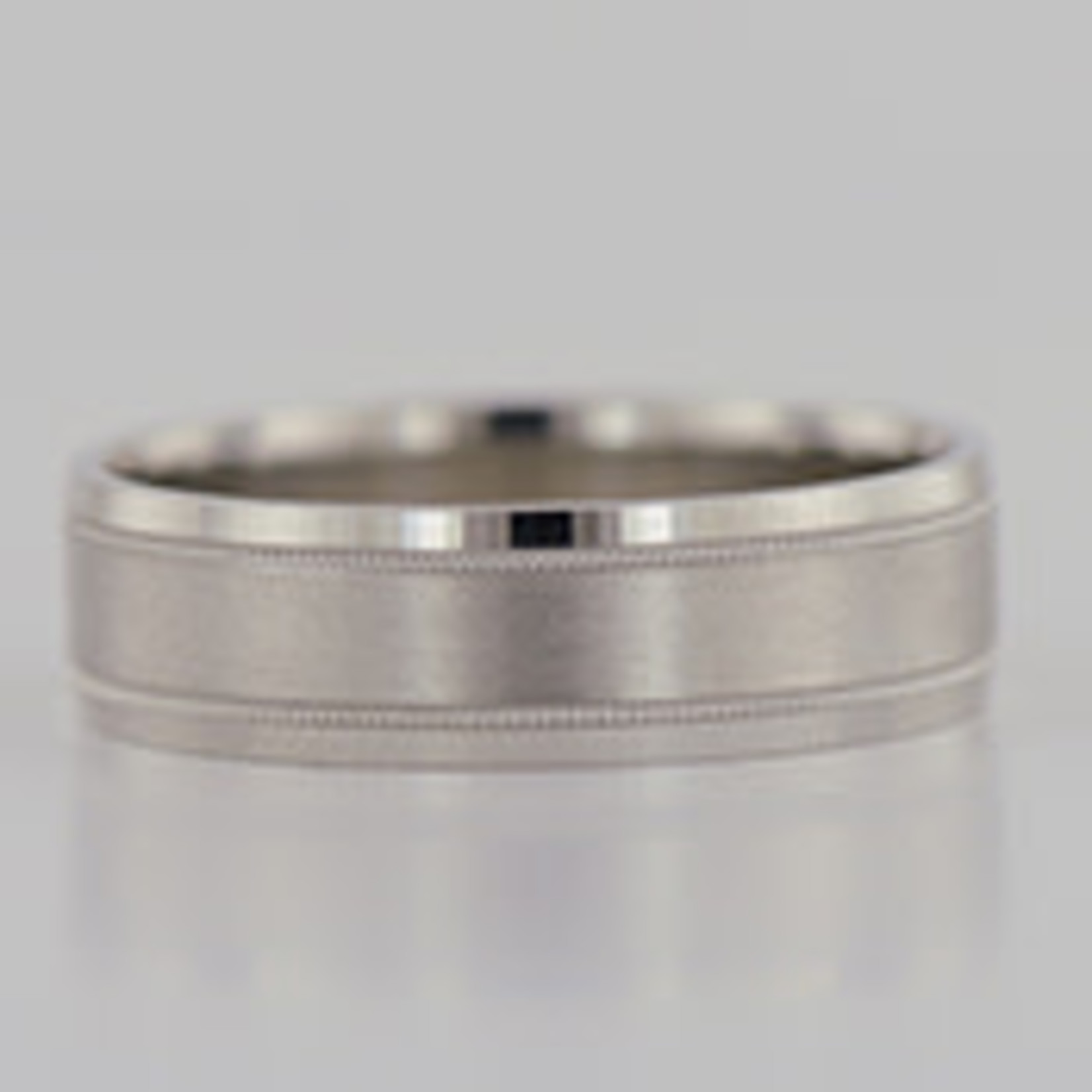 14KW Satin Milgrain Polished Edge Band