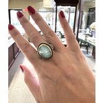Sterling Silver & 14K Yellow Gold Chalcedony Ring