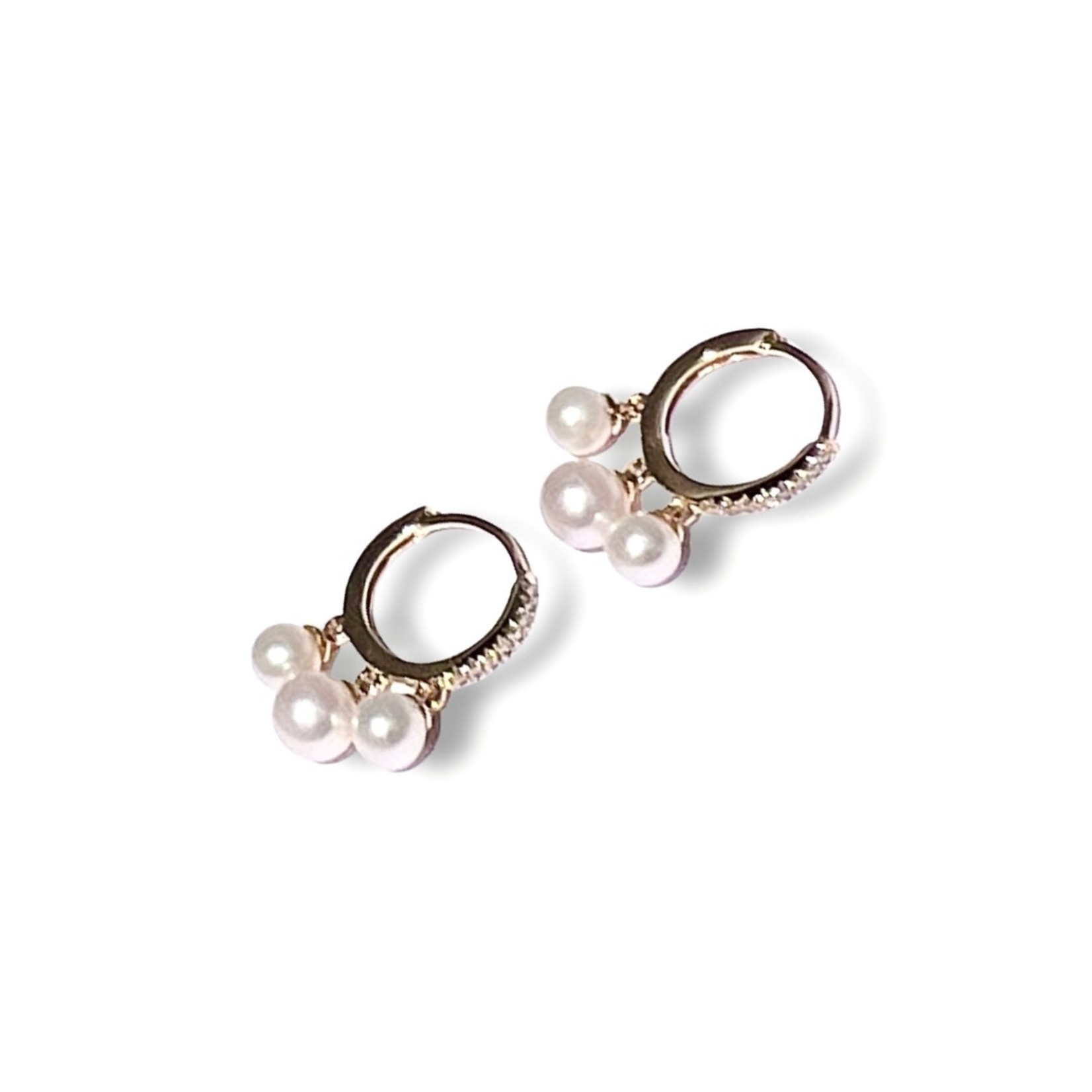 Mejuri 14K Yellow Gold Drop Earrings: Essential Pearl Earrings White | Pearl