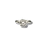 14K White Gold Diamond Cushion Pave Ring