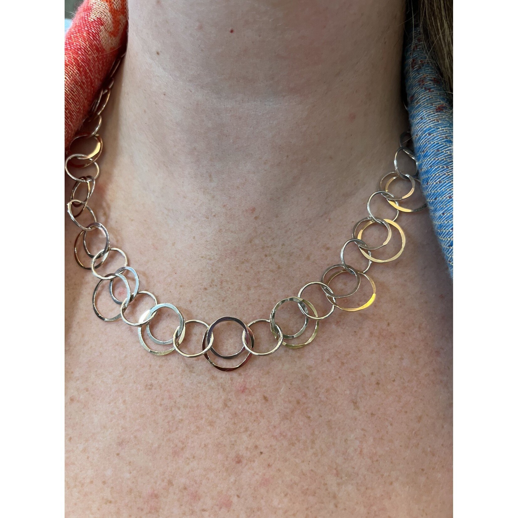 Sterling Silver & 14K Yellow Gold Multi Link Necklace