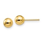 14K Yellow Gold 5mm Ball Stud Earrings