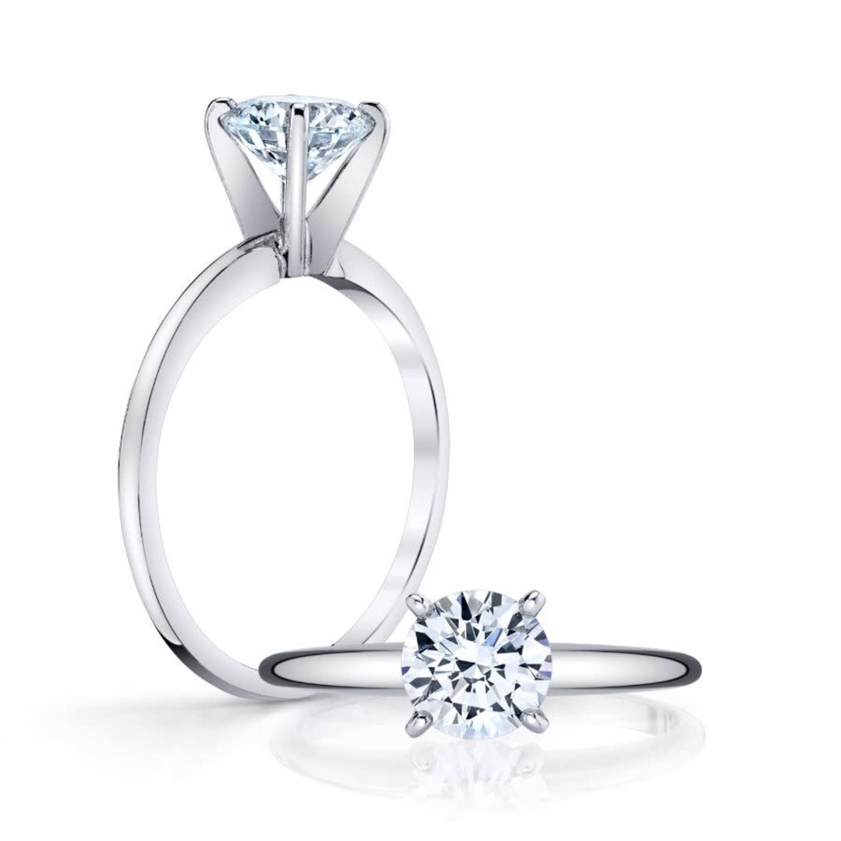 Platinum 2.36ctw Round Brilliant Diamond Solitaire Engagement Ring