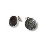 Sterling Silver Shagreen Stingray Cufflinks