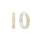 Sterling Silver & 18KY Gold Reversible Small Classic Hoop Earrings