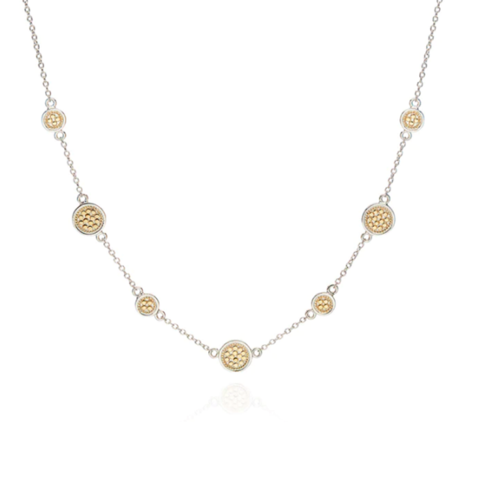 Sterling Silver & 18K Yellow Gold Classic Station Necklace