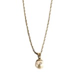 14K Yellow Gold Cultured Pearl 6mm Drop Pendant