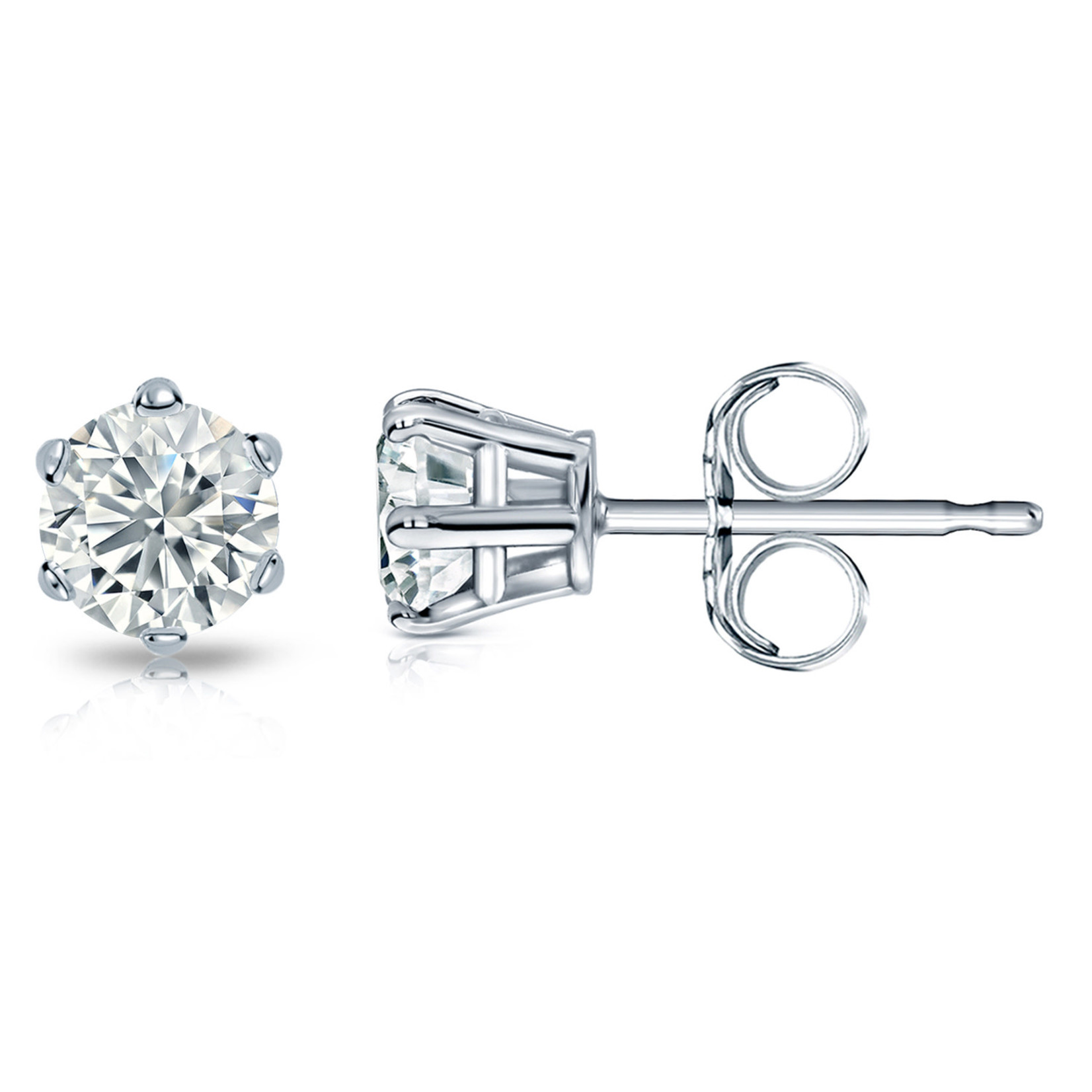 14K White Gold 0.15ctw Petite Diamond Stud Earrings