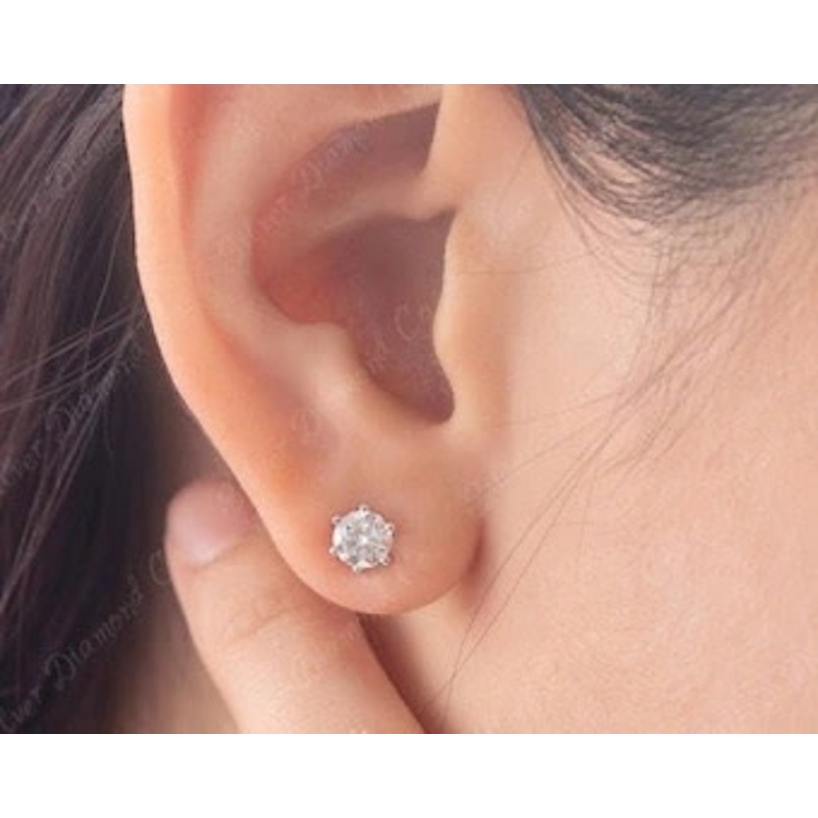 14K White Gold 0.15ctw Petite Diamond Stud Earrings