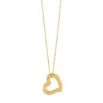 14K Yellow Gold Open Heart Pendant