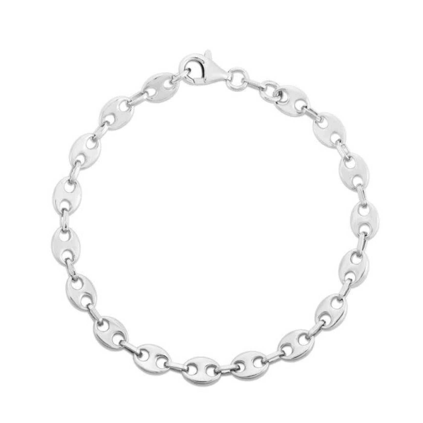 Sterling Silver Puffed Gucci Link Bracelet