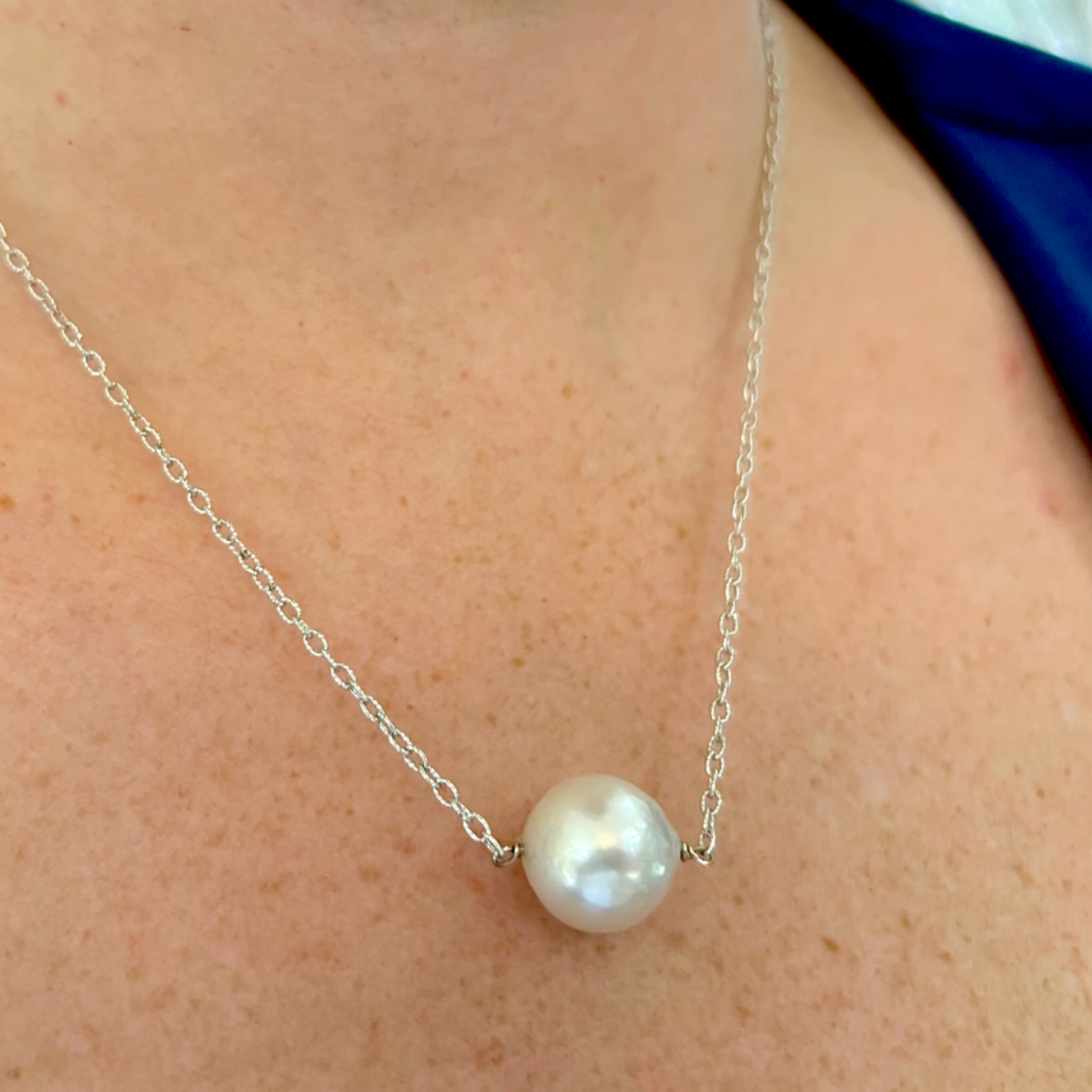 Sterling Silver South Sea Pearl Necklace