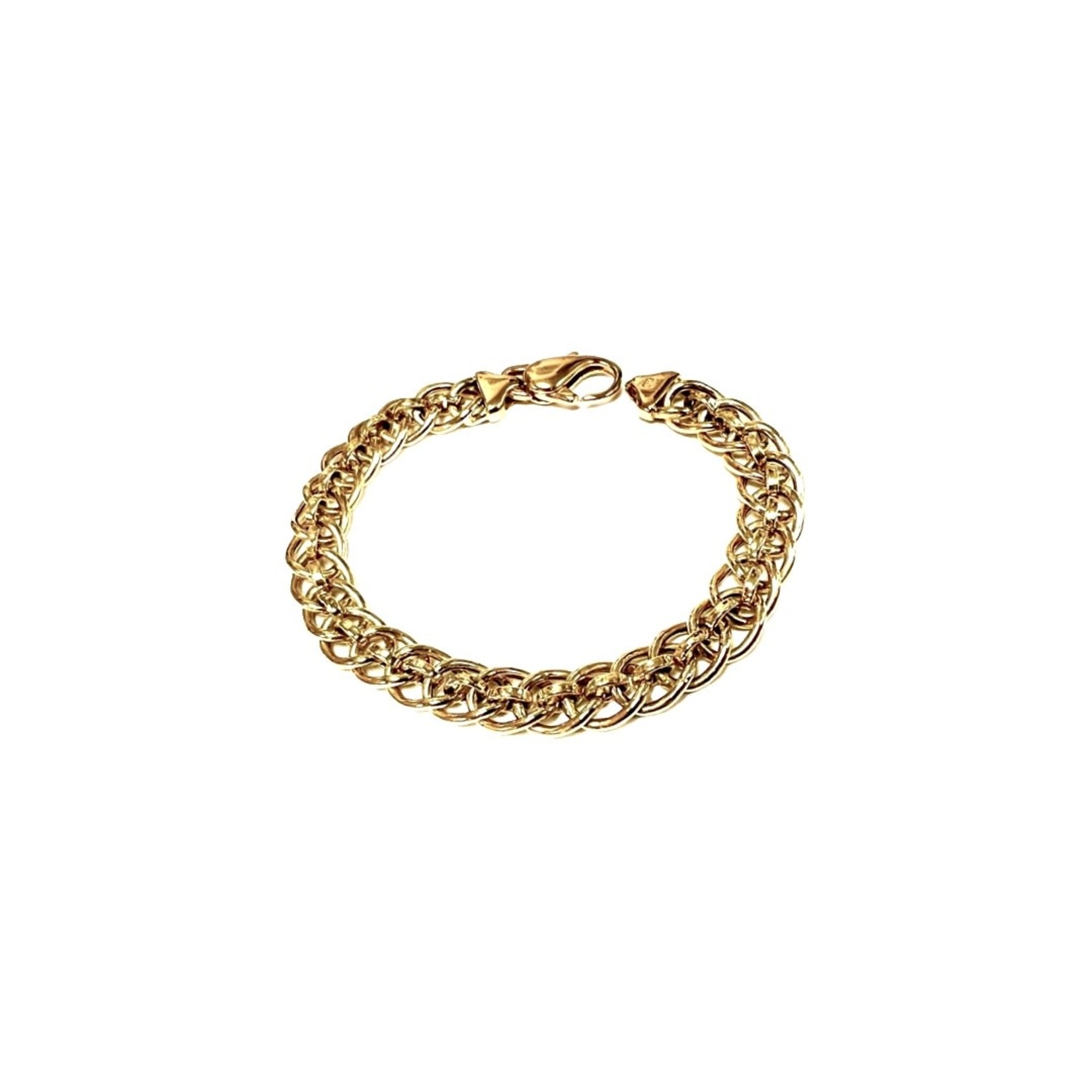 14K Yellow Gold Triple Curb Link Bracelet